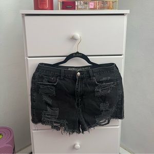 Denim mom shorts